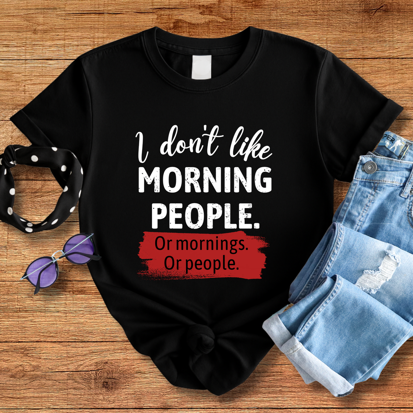 No Morning People Tee