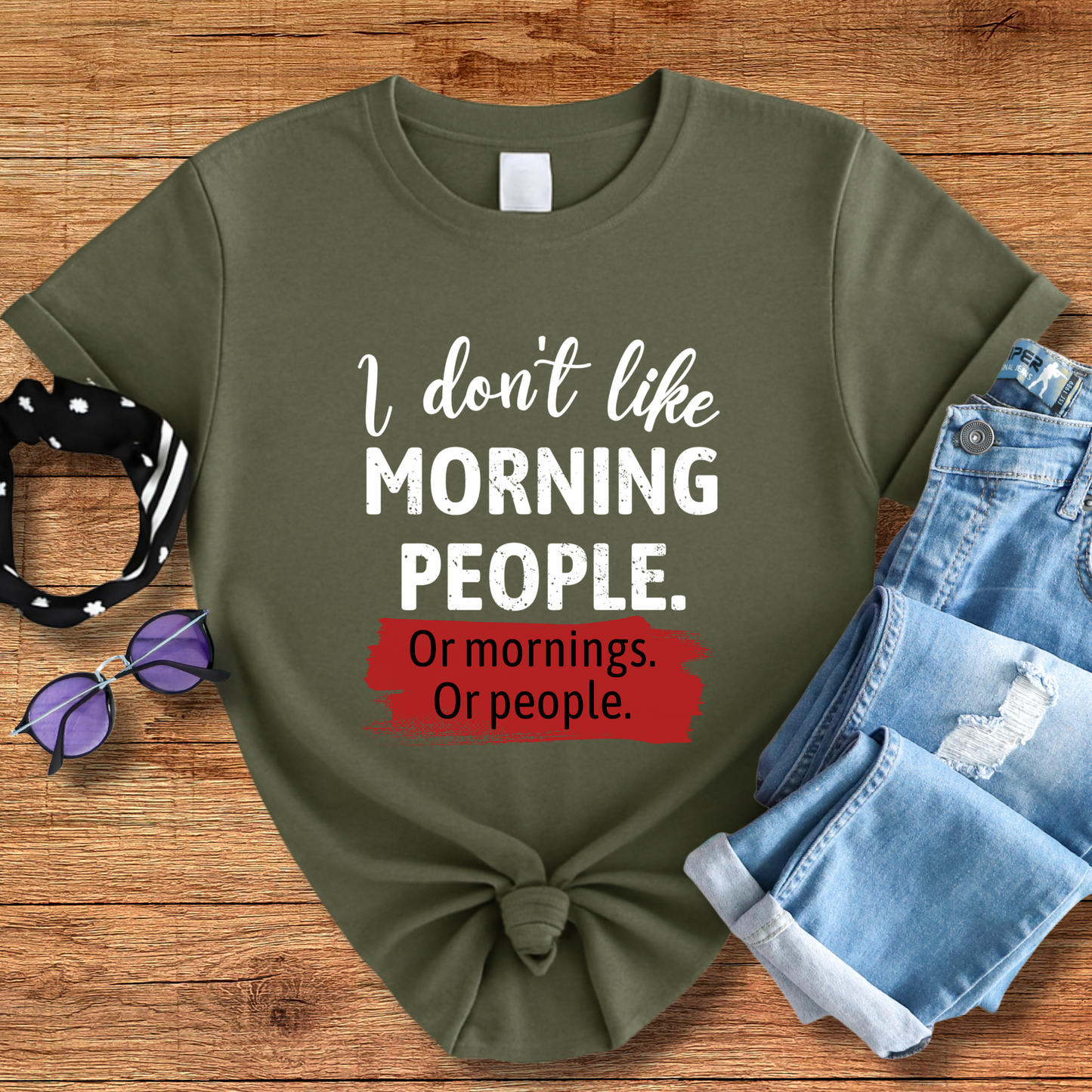 No Morning People Tee