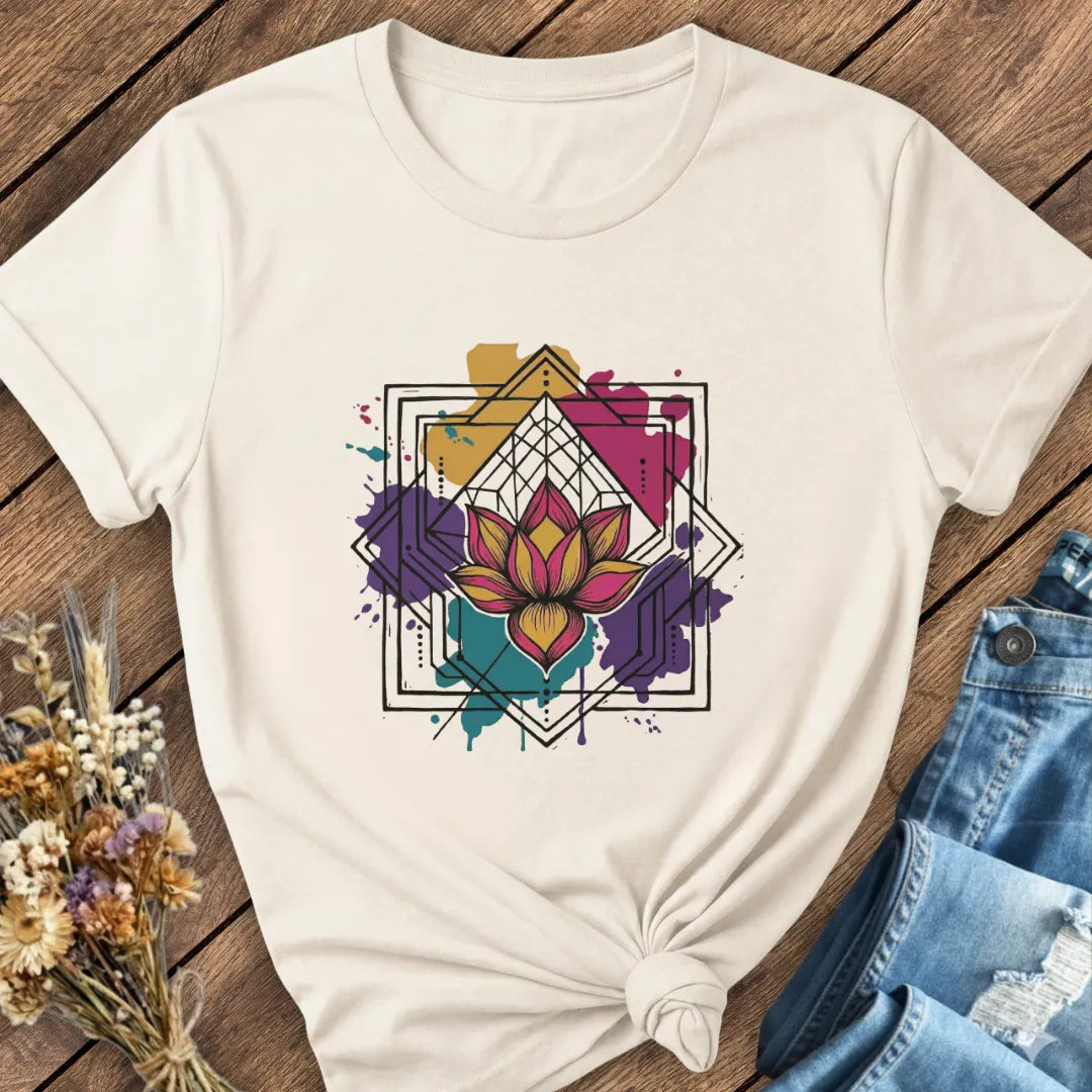 Lotus Geometry Tee