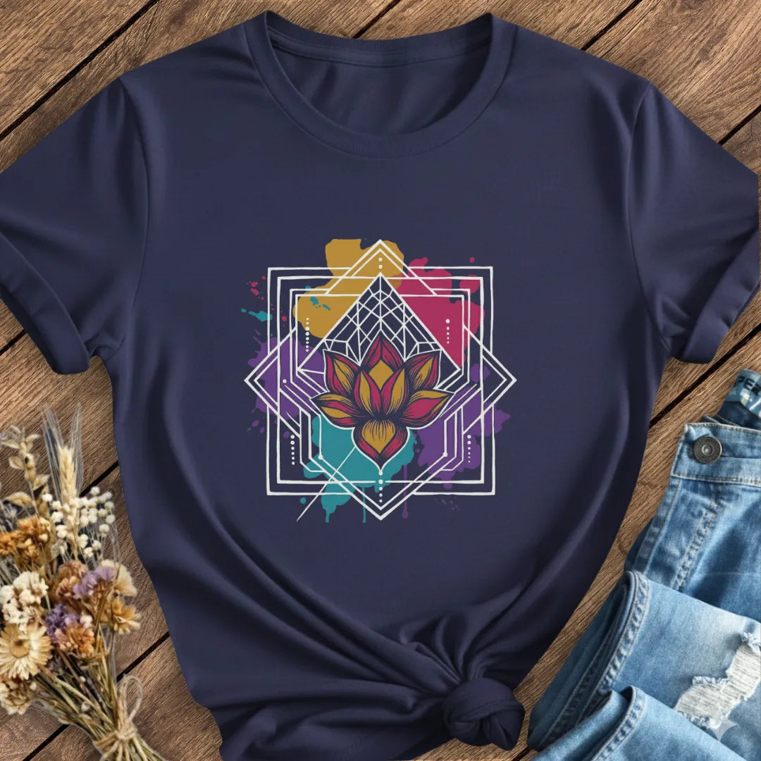 Lotus Geometry Tee