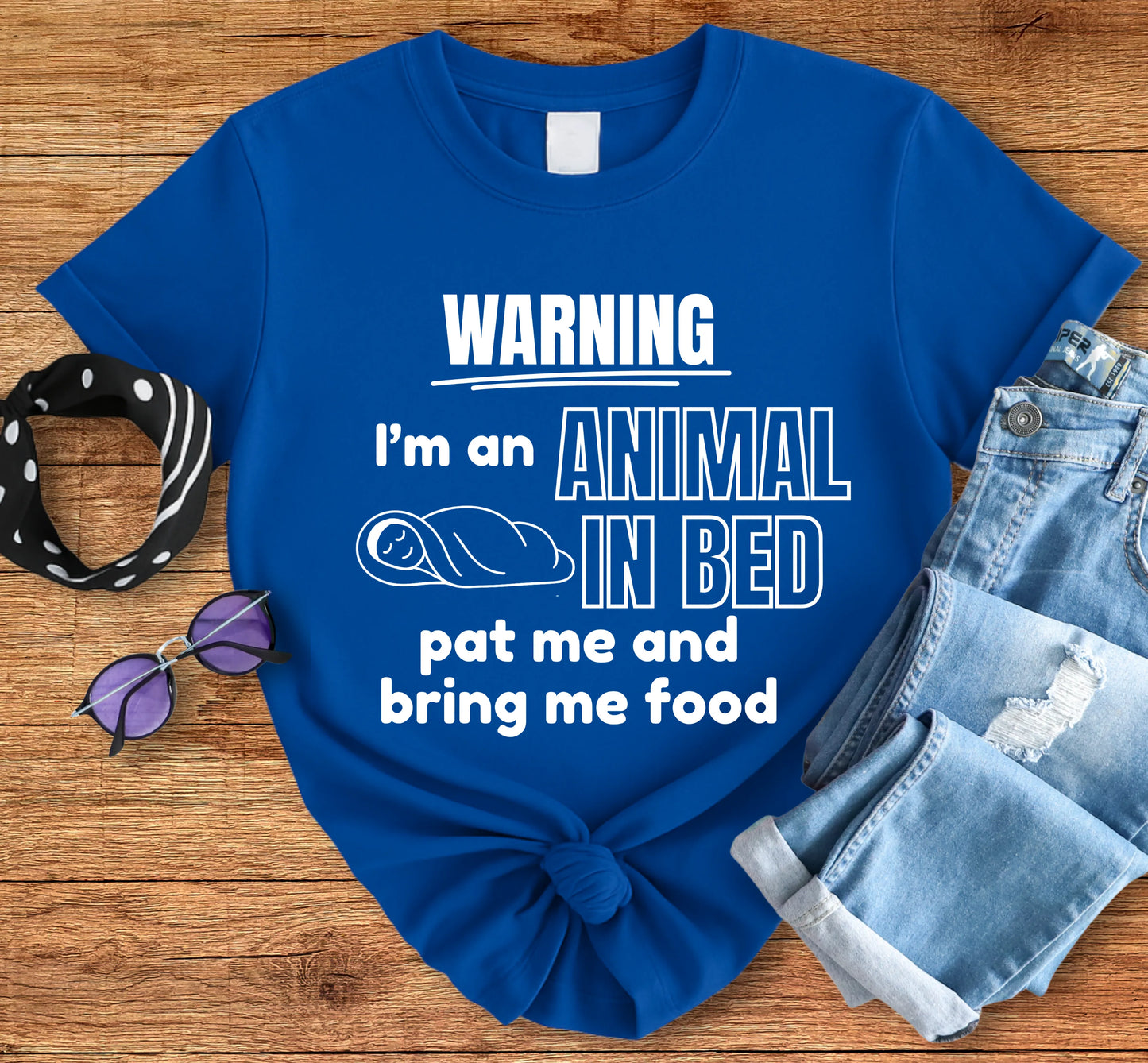 Warning: Animal In Bed Tee