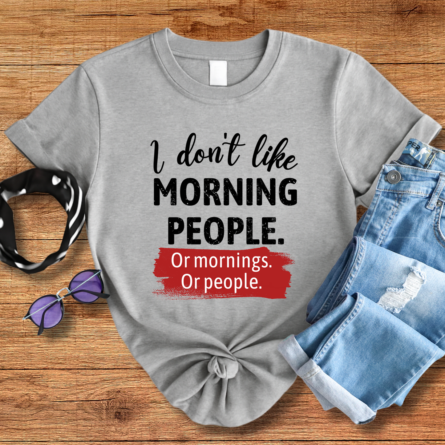 No Morning People Tee