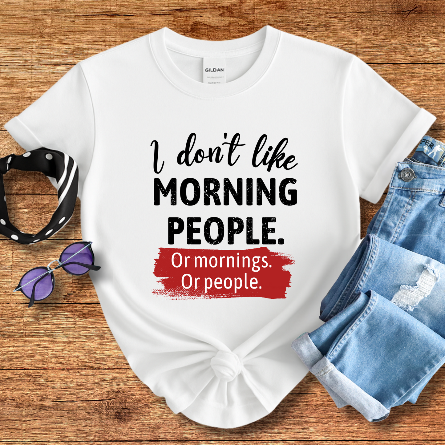 No Morning People Tee